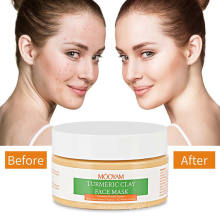 Private Labe Natural Bentonite Mud Tumeric Mask Whitening Anti Aging Moisturizing Organic Turmeric Facial Clay Mask